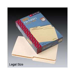  Manila Folders, Single Ply Tab, Legal Size, Assorted 1/2 
