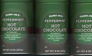 Trader Joes Peppermint Hot Chocolate 3 Cans Free Ship  