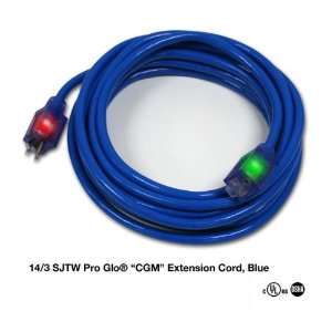  15 14/3 SJTW Pro Glo Extension Cord w/CGM Blue