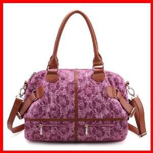   Weekender Bag Handbag Large Tote Flowers Fashion New Hot Pink 170394