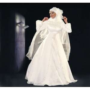   Asymmetrical Pick Up Skirt Hot Sell Fashion Cheap Muslim Wedding Dress