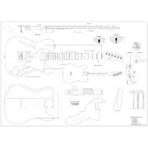  Full Scale Plans for the Fender Telecaster 1969 Thinline 