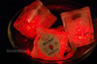Set of 6 Litecubes RED Light up LED Ice Cubes 722301710272  