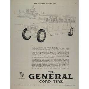  1923 Vintage Ad Firestone General Cord Tire Motor Bus 