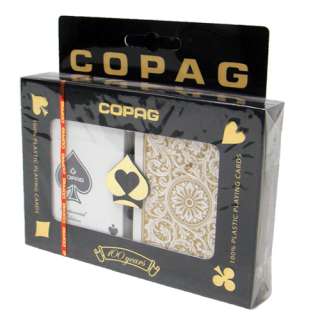 COPAG Plastic Playing Cards 1546 Black/Gold Bridge Reg  