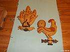 vintage homco weather vane rooster and indian corn wall expedited