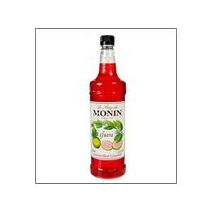 Monin Flavored Syrup, Guava, 33.8 Ounce Plastic Bottle (1 liter 