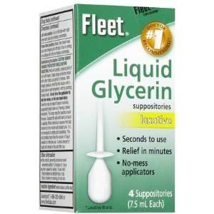  FLEET Adult Liquid Glycerin Suppositories 4ct (Quantity of 