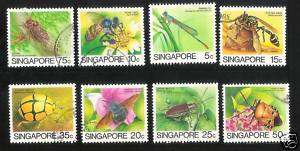 SINGAPORE 1988 Insects Low value Definitives (reprint)  