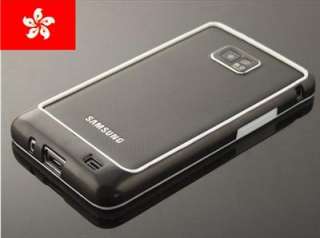 Black Bumper Case Skin Frame TPU + Film For Samsung i9100 Galaxy S2 S 