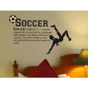  Soccer Definition Wall Decal Size 22 H x 35 W, Color of 