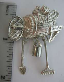 Jay King Mine Finds Sterling Silver 925 Gardening Charms Brooch Pin 