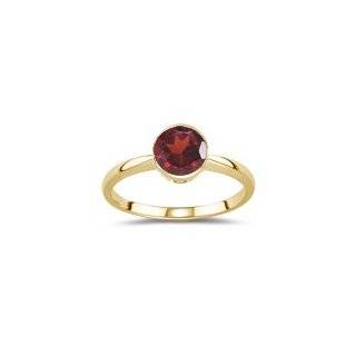 42 Cts Garnet Solitaire Ring in 18K Yellow Gold 6.0 Jewelry  