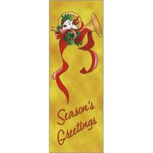    30 x 60 in. Holiday Banner Gold French Horn 