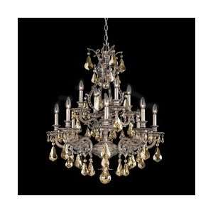   Chandelier in French Gold with Swarovski Strass Silver Shade crystal