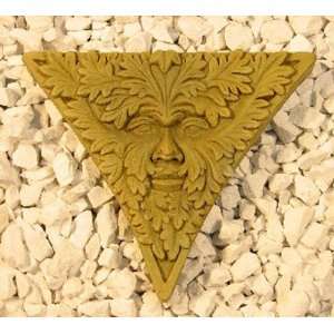  GREENMAN Triangle FACE Leaf WALL PLAQUE Fence Hanging 