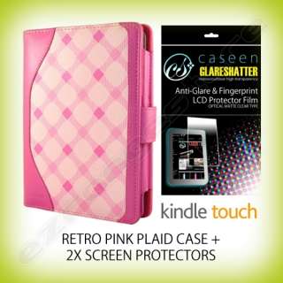   Book Case Cover + 2x Screen Protectors for  Kindle Touch  