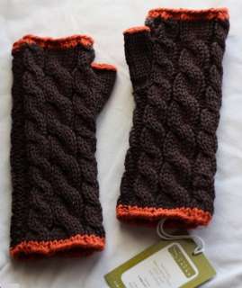   MOBY WRAP Trendy Fingerless HAND WARMERS Cable Knit Gloves  