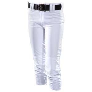  Custom Women Girls Low Rise Polyester Softball Pants 5 WHT 