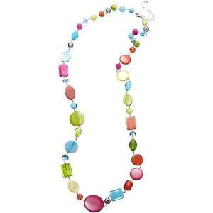  Lifestyle Studios Shell & Glass Long Necklace Jewelry