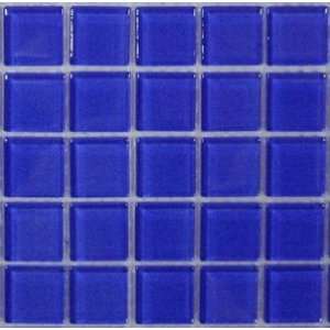  12 x 12 In. Bluebird Glass Blue Mosaic Tile Kitchen 