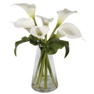  Calla Lilies In Glass Vase 21 White