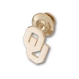  Sooners 5/8 OU Lapel Pin   Gold Plated Jewelry