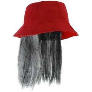  Adult Bucket Hat With Gray Wig [Apparel] 