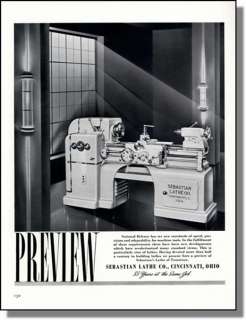 1941 Sebastian Lathes for National Defense Print Ad  