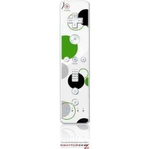  Wii Remote Controller Skin   Lots of Dots Green on White 