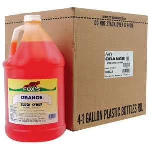 Foxs Orange Snow Cone Syrup 4   1 Gallon Containers / CS
