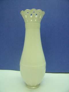New Lenox Linen & Lace China Pierced Gold Bud Vase  
