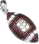 Football Sport Crystal Charm Necklace Pendant NEW  