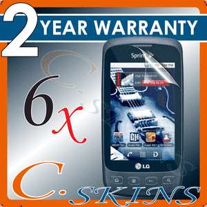   Skins LG OPTIMUS S for Sprint Clear Screen Protector, LCD Cover Guard
