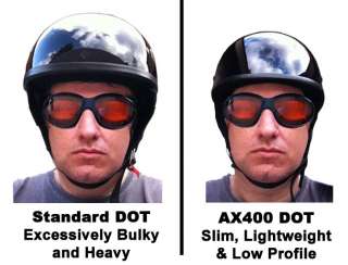 ULTRA SLIM LOW PROFILE DOT Motorcycle Half Helmet FLAT Matte BLACK 