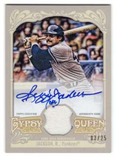 2012 Gypsy Queen Relic Auto Reggie Jackson 3/25 (EXTREMELY RARE CARD 