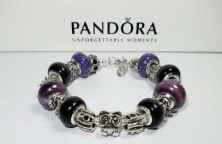 Authentic Pandora Bracelet Night Owl Lobster Clasp w/receipt  