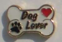 Dog Lover w/ paw heart Floating Charm Lockets #1492  