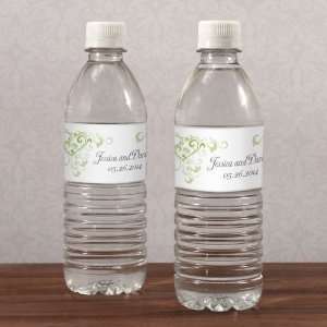  Heart Filigree Water Bottle Label   Lavender Sports 