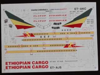 144 ETHIOPIAN Airlines 757 200 decal   Liveries Unlimited  