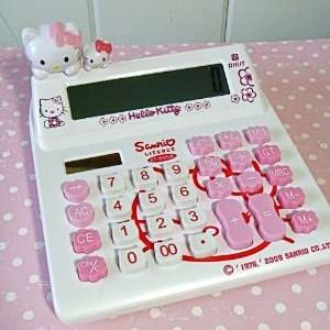 Hello Kitty Electronic Solar Large Desktop Calculator with 2 Kittys 