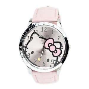    Light Pink Leather Hello Kitty Quartz Watch 