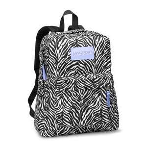  JanSport Superbreak Backpack in Black/White Cosmo Zebra 
