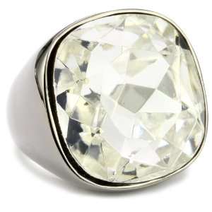  Kenneth Jay Lane Crystal Color And Gunmetal Headlight Ring 