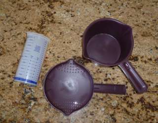 Pampered Chef Lot Microwave Cooker and Wet/Dry Measure Cup  