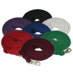  Basic Cotton Lead Rope w/Bull Snap White