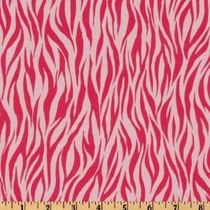  45 Wide Moda Zanzibar Skins Zebra Hot Pink Fabric By The 