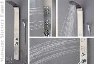 Bathroom Stainess Steel Massage Spray Jets Shower Panel Column Faucet 