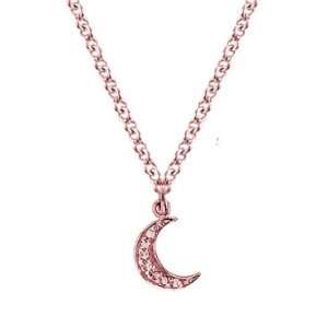 Meira T 14K Rose Gold Baby Crescent Moon Charm Accented With Pave 