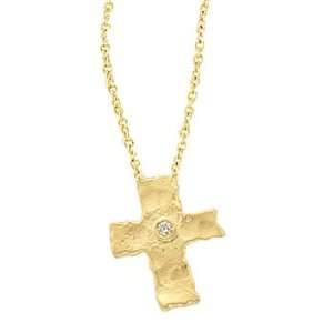 Meira T 14K Yellow Gold & Diamond Byzantine Style Cross Necklace 